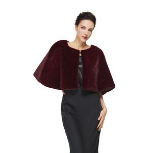 7879 Faux Fur Shawls And Wraps For Formal Evening Dresses Winter Stole
